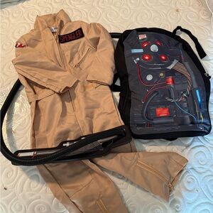 Tan Ghostbusters Costume with Proton Pack Backpack